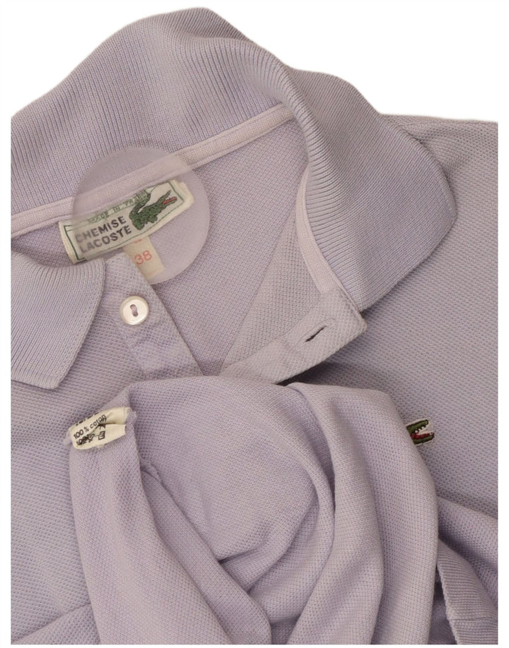 LACOSTE Polo de mujer talla 38 Algodón morado mediano