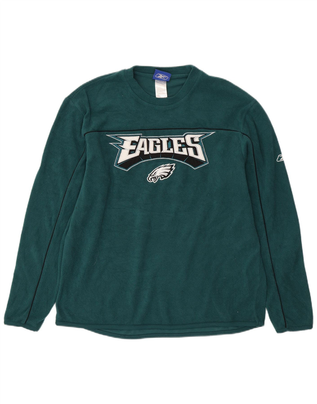 REEBOK Jersey de forro polar con gráfico Philadelphia Eagles para hombre, talla pequeña, verde
