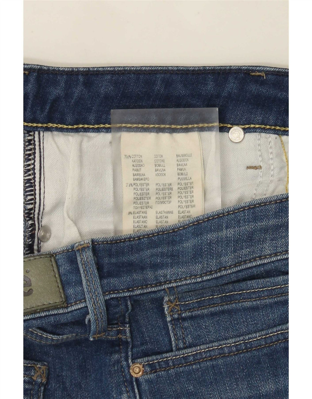Pantalones Cortos De Mezclilla Lee Mujer W31 Algodón Azul Medio