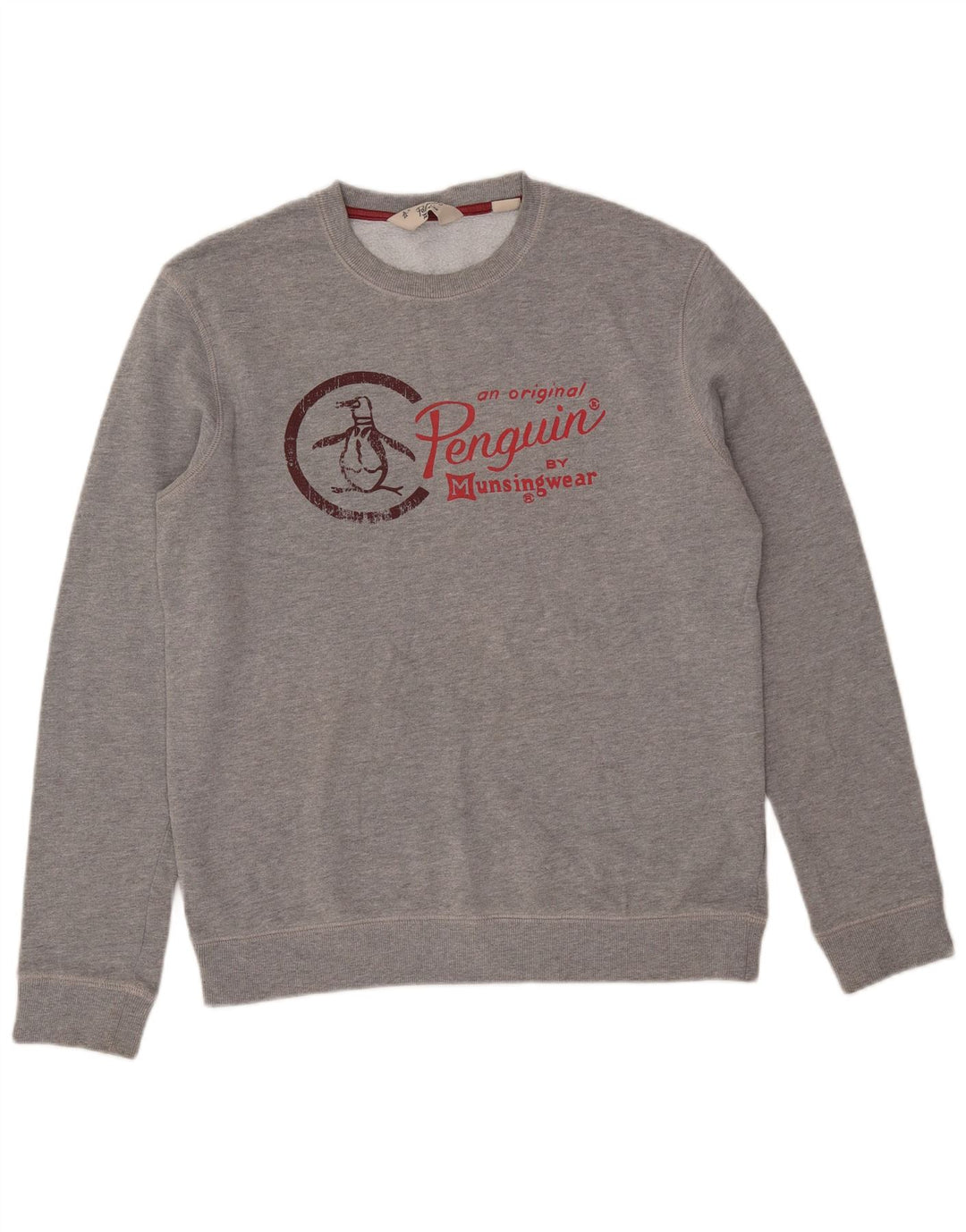 PENGUIN Sudadera gráfica para hombre Jumper Large Gris Algodón