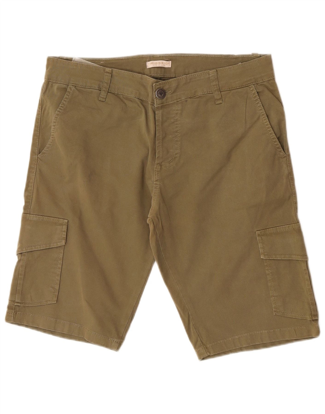 Risskio pantalones cortos cargo para hombre W34 grande caqui