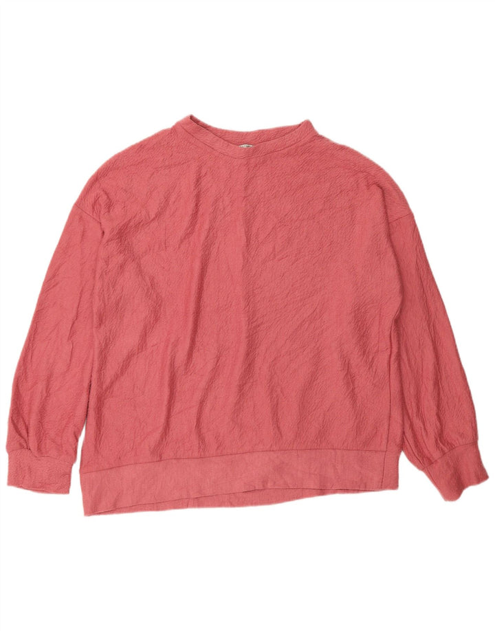 Zara Mujer Trafaluc Sudadera De Gran Tamaño Jersey Reino Unido 10 Pequeño Rosa