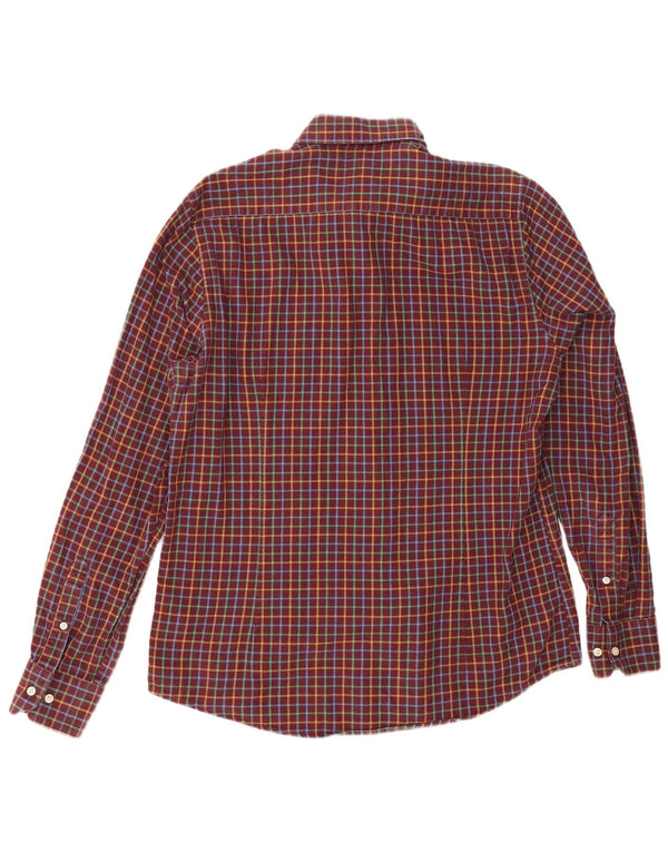 Barbour Camisa De Franela De Corte Entallado A Cuadros En Borgoña Mediano