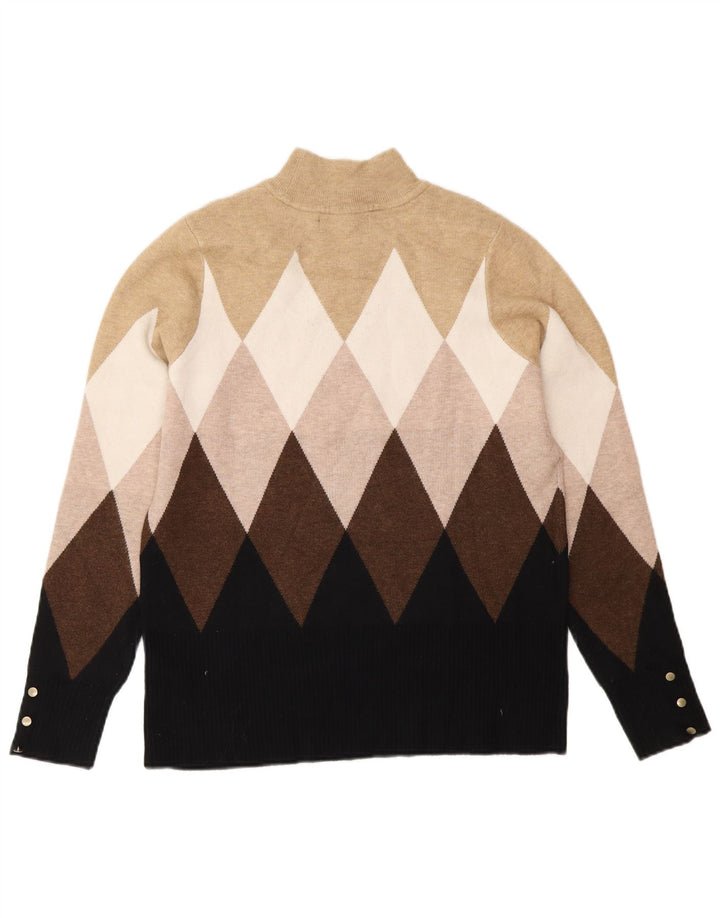 Marks & Spencer Jersey con cuello alto para mujer, talla 40, talla M, multicolor