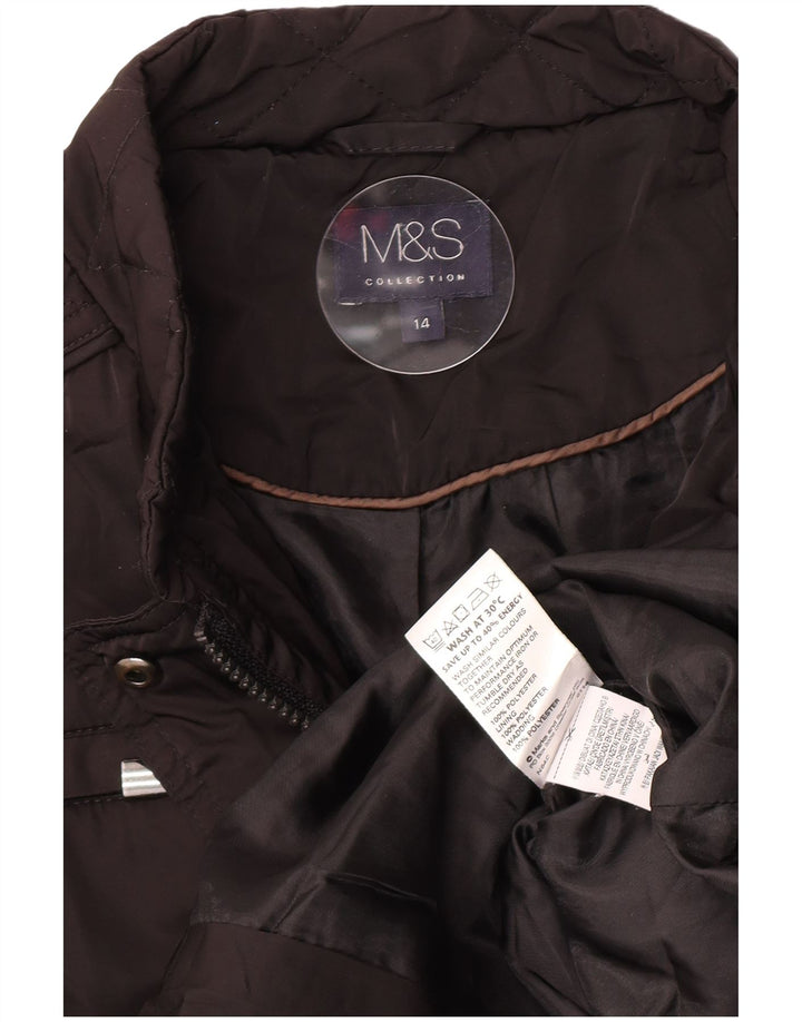Marks & Spencer Chaqueta acolchada para mujer UK 44 Grande Poliéster negro