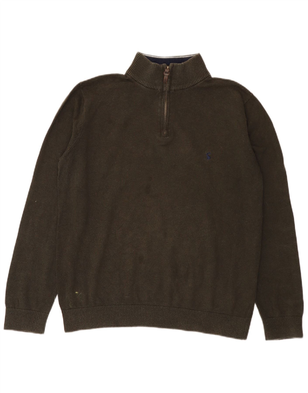 Jersey Joules Hombre Con Cremallera Y Cuello Jersey Grande De Algodón Verde
