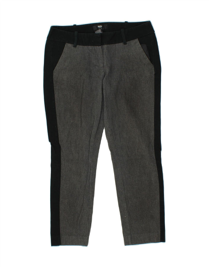 MOSSIMO Womens Slim Capri Trousers US 6 Medium W30 L24 Grey Colourblock Vintage Mossimo and Second-Hand Mossimo from Messina Hembry 