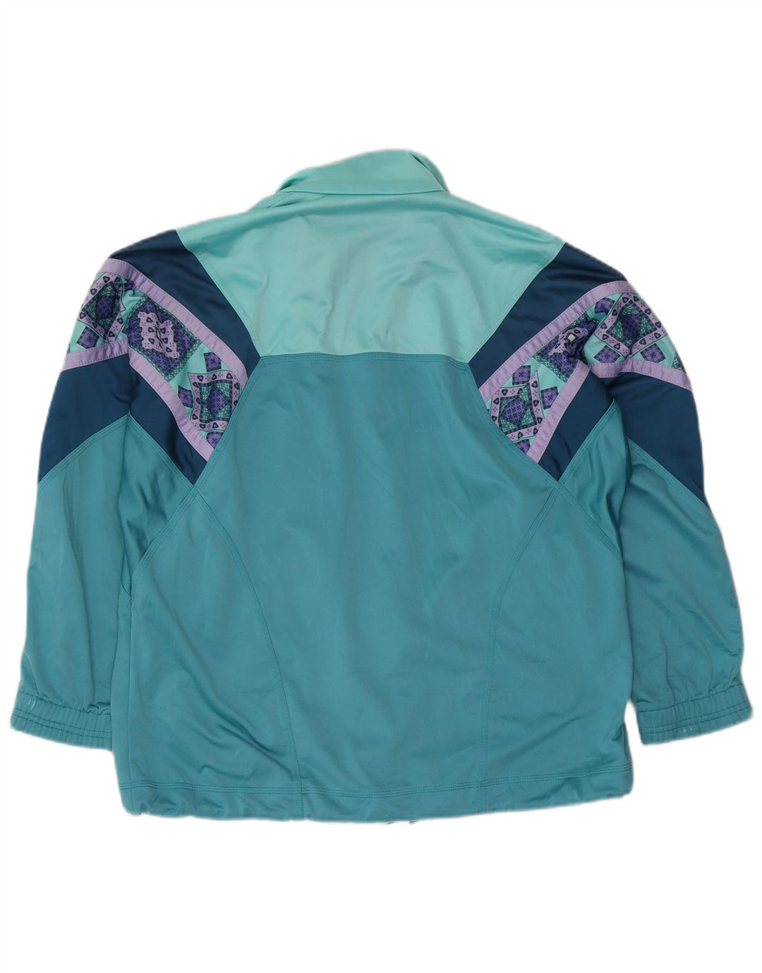 Diadora Chaqueta de chándal con gráfico para hombre ES 38 Verde medio Geométrico