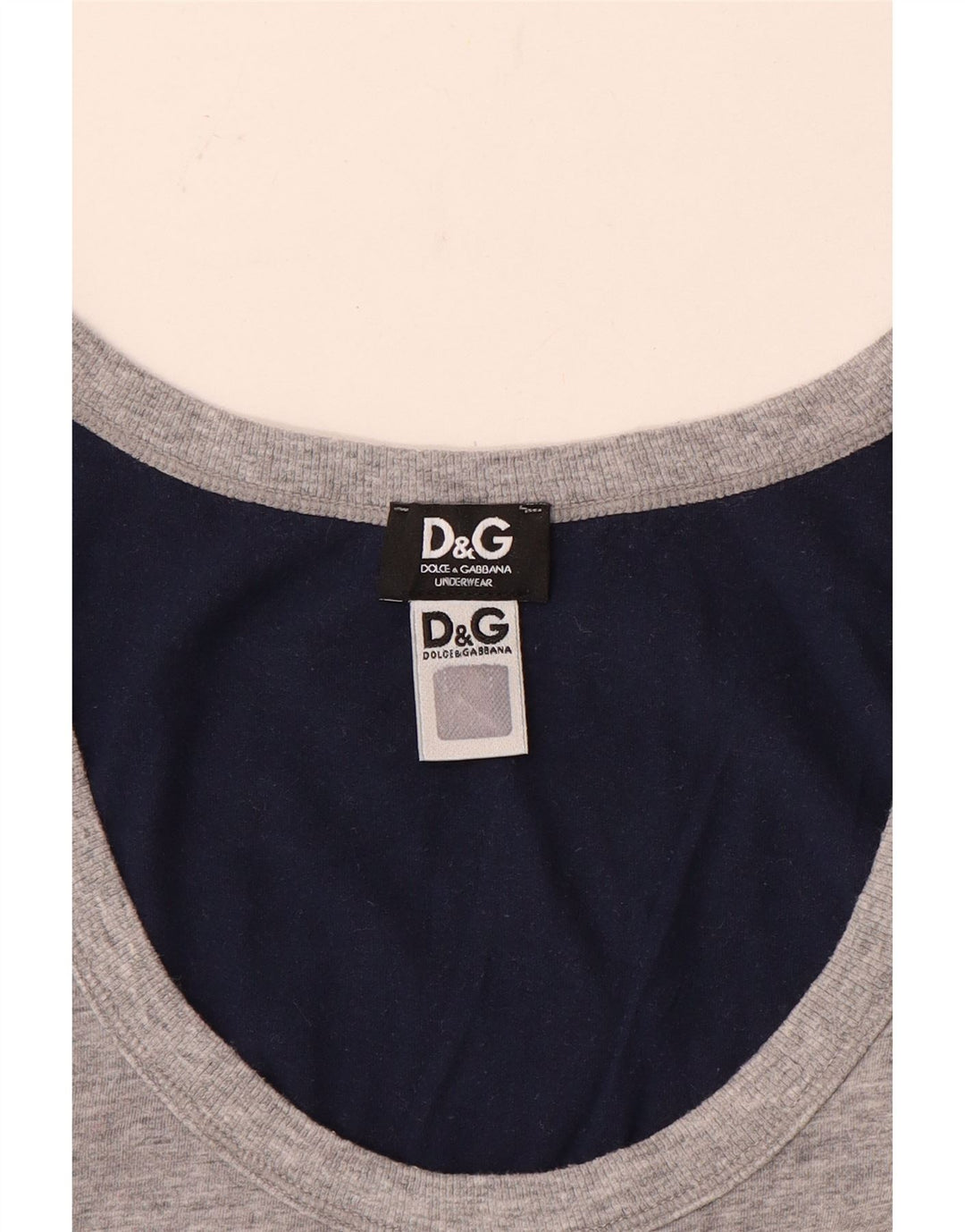 Dolce & Gabbana Hombre Chaleco Top Pequeño Gris Colorblock