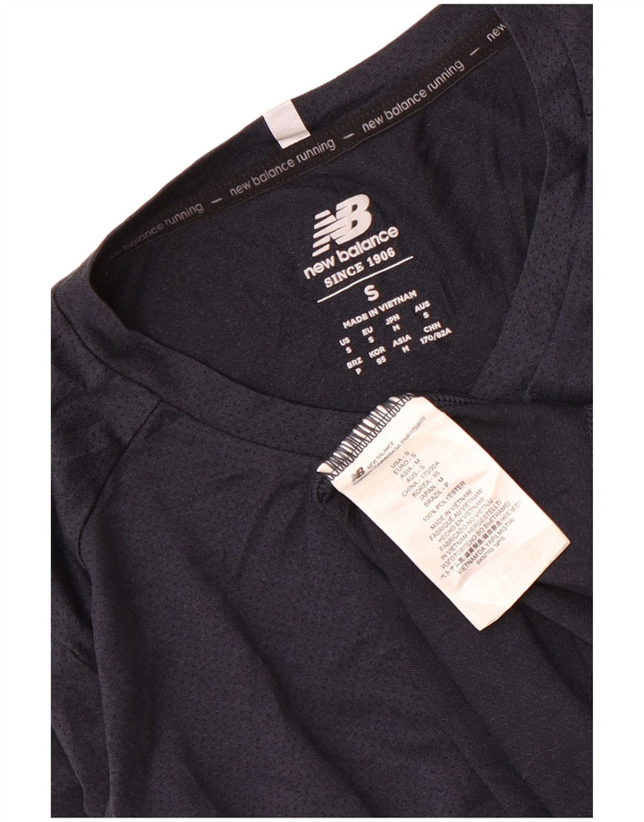 New Balance Hombre Camiseta Top Small Azul Marino Poliéster
