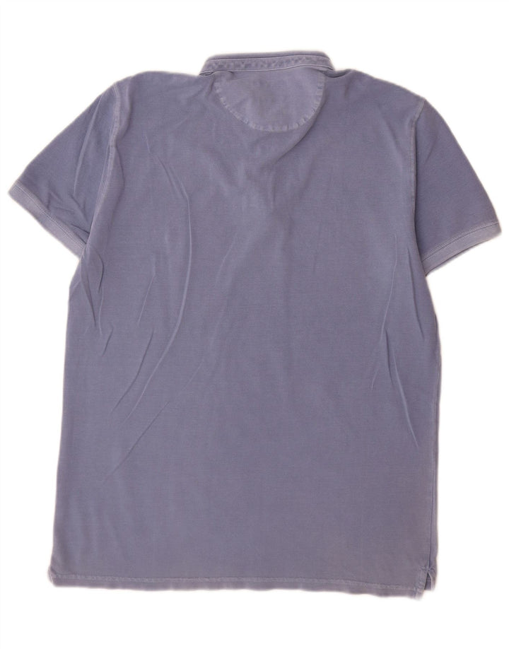 Massimo Dutti Polo Casual Fit Hombre Azul Grande