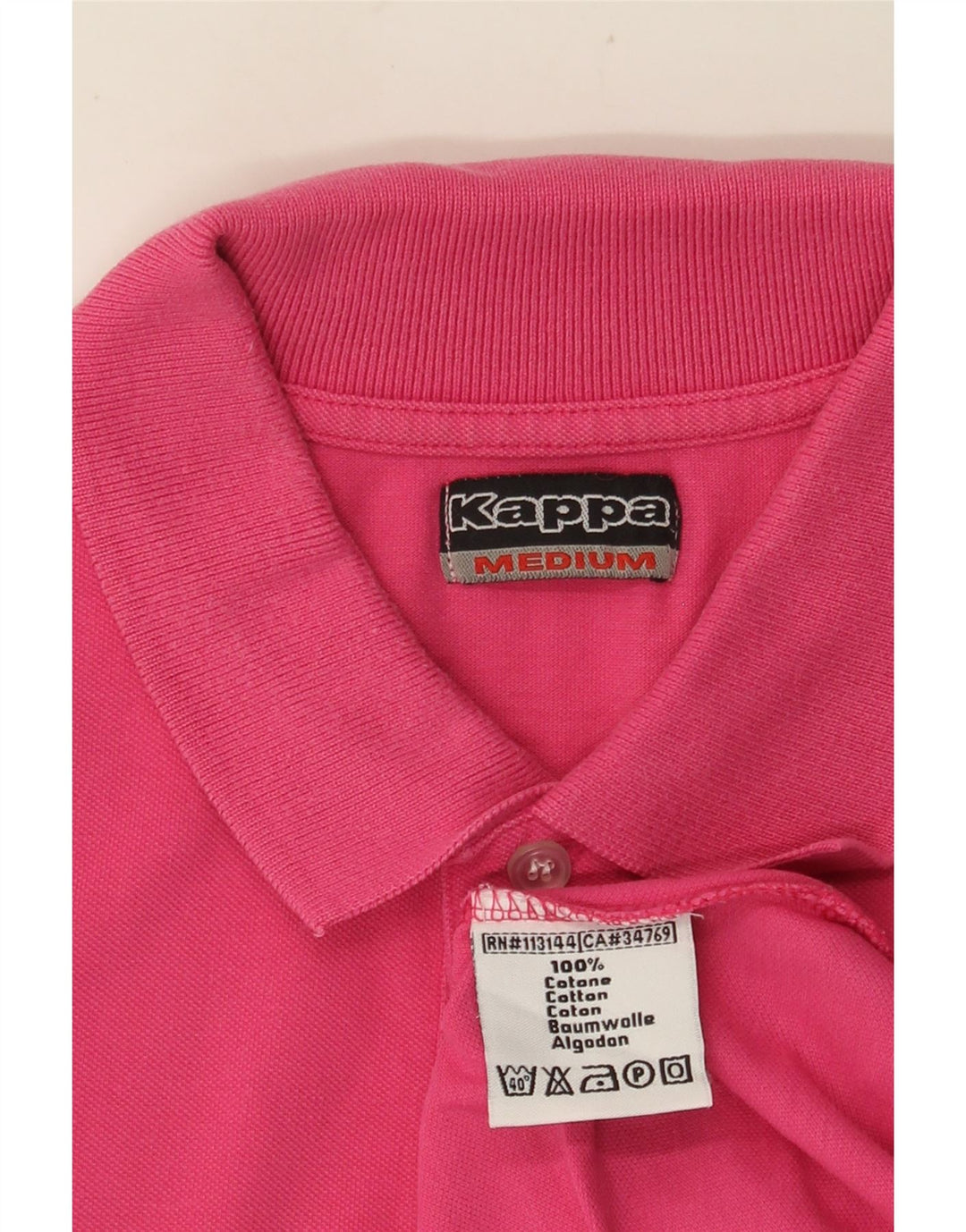 KAPPA Polo Hombre Algodón Rosa Medio