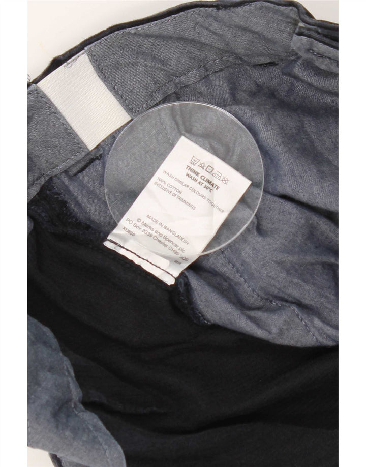 Pantalones de pana de corte regular para mujer Marks & Spencer W38 L31 Azul marino