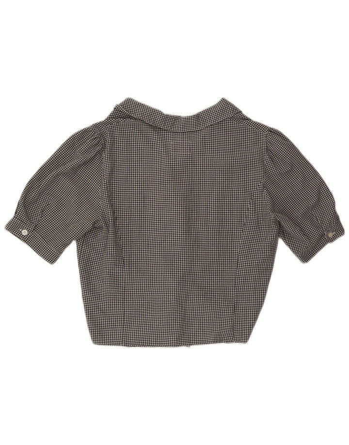Marina Sport - Blusa para mujer con lazo frontal, talla 21, tamaño mediano, color negro
