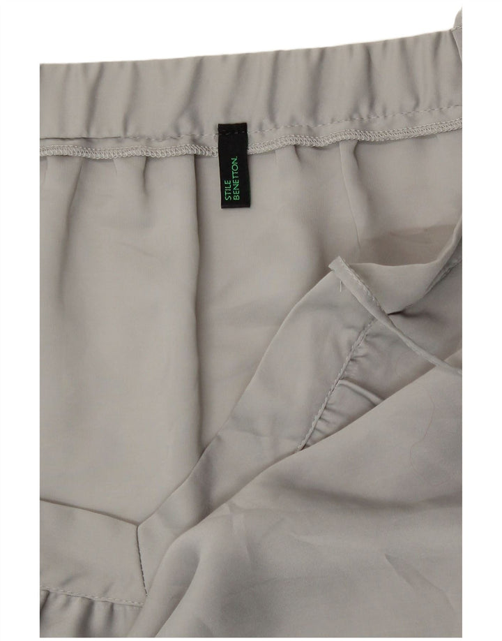 Benetton Top Camisola Mujer UK 8 Small Gris