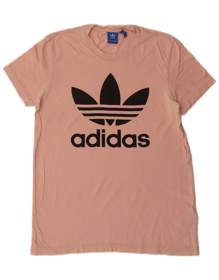 Adidas Hombre Camiseta Gráfica Top Algodón Rosa Medio