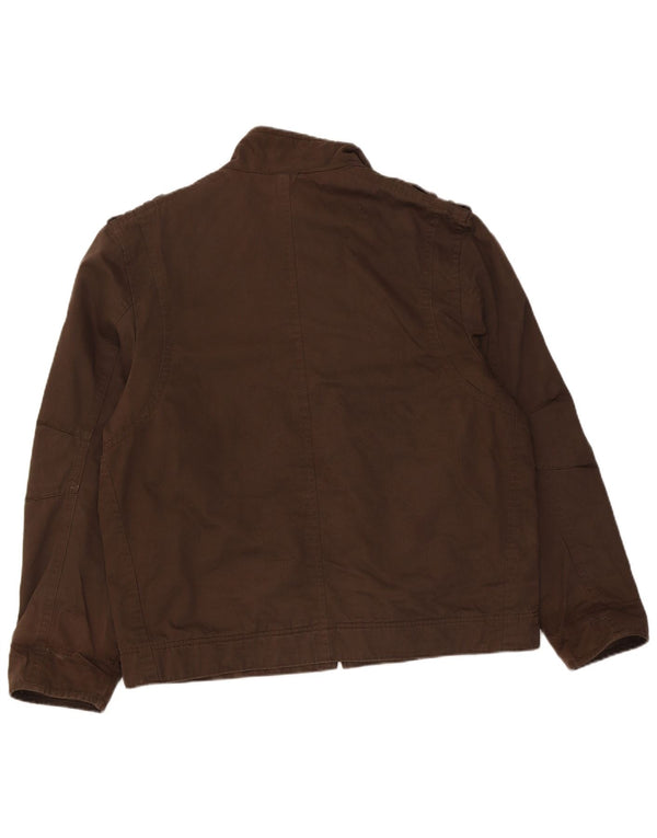 Marks & Spencer Chaqueta militar para hombre UK 42 XL Algodón marrón