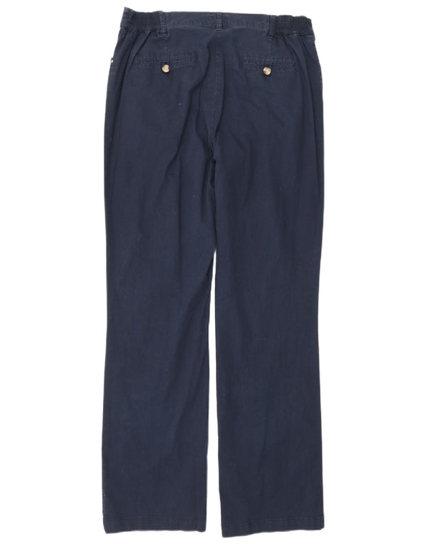 Traders Pantalones casuales de cintura alta para mujer UK 12 Medium W30 L30 Azul marino