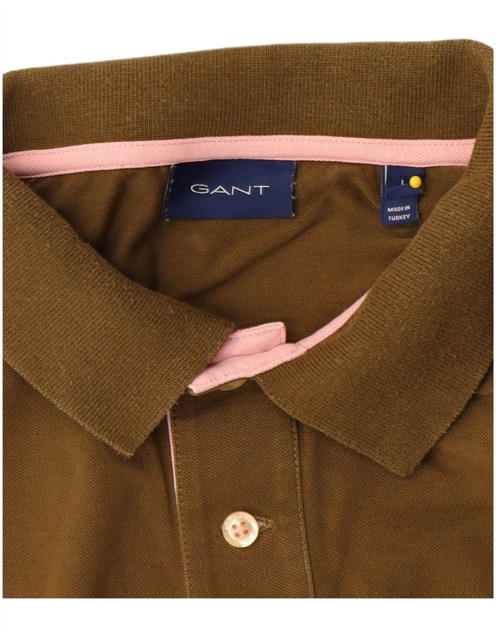 Gant Polo Hombre Large Caqui Algodón