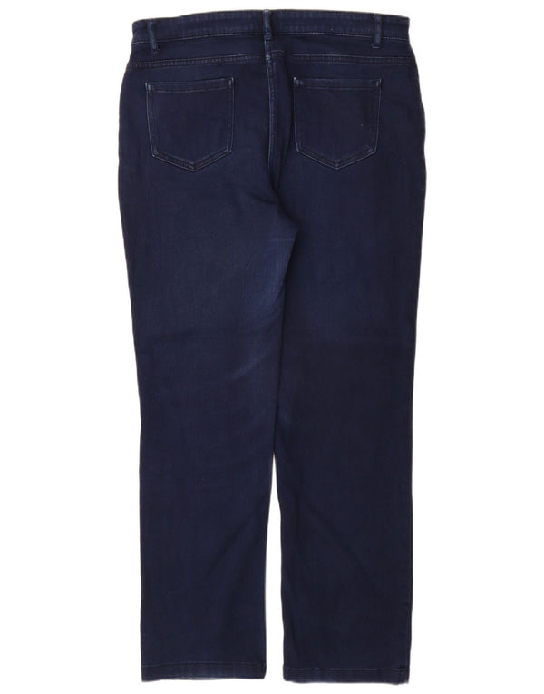 Marks & Spencer Vaqueros rectos para mujer UK 14 Large W32 L30 Azul marino Algodón