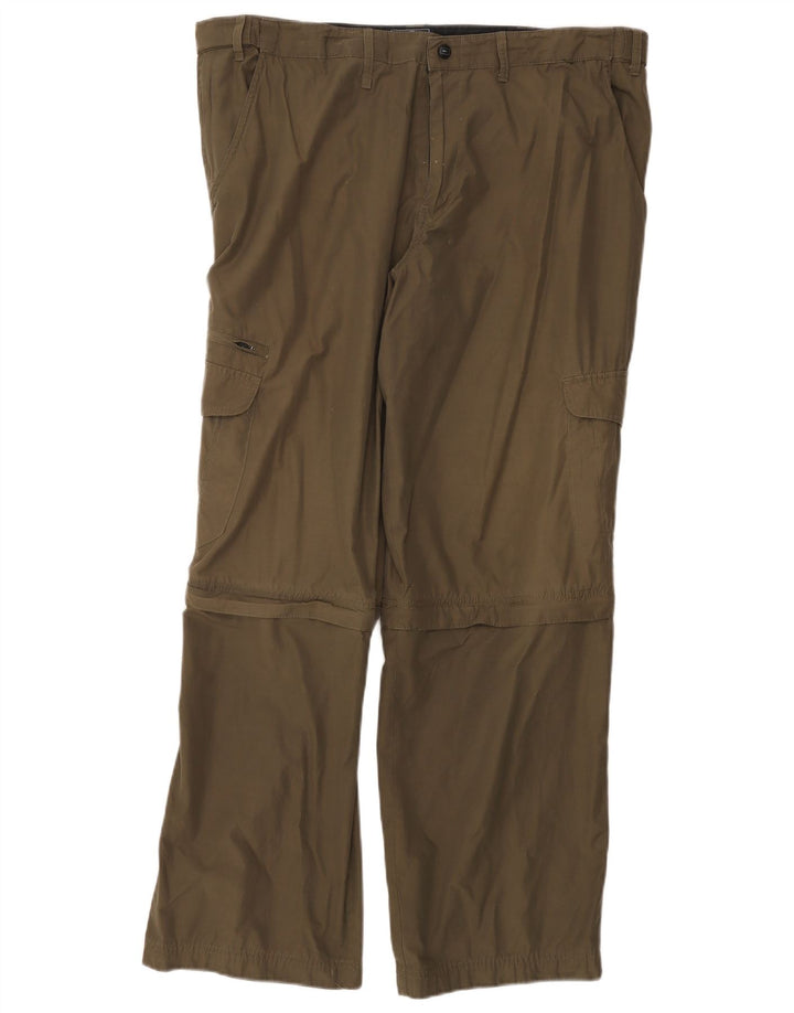MARKS & SPENCER Pantalón cargo recto para hombre W40 L31 Poliamida verde