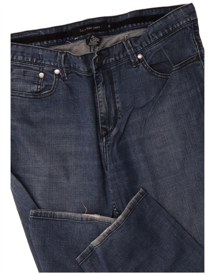 CALVIN KLEIN Vaqueros rectos para hombre W34 L30 Algodón azul