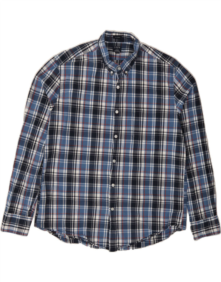 J. CREW Mens Flex Classic Fit Shirt XL Blue Check Cotton Vintage J. Crew and Second-Hand J. Crew from Messina Hembry 