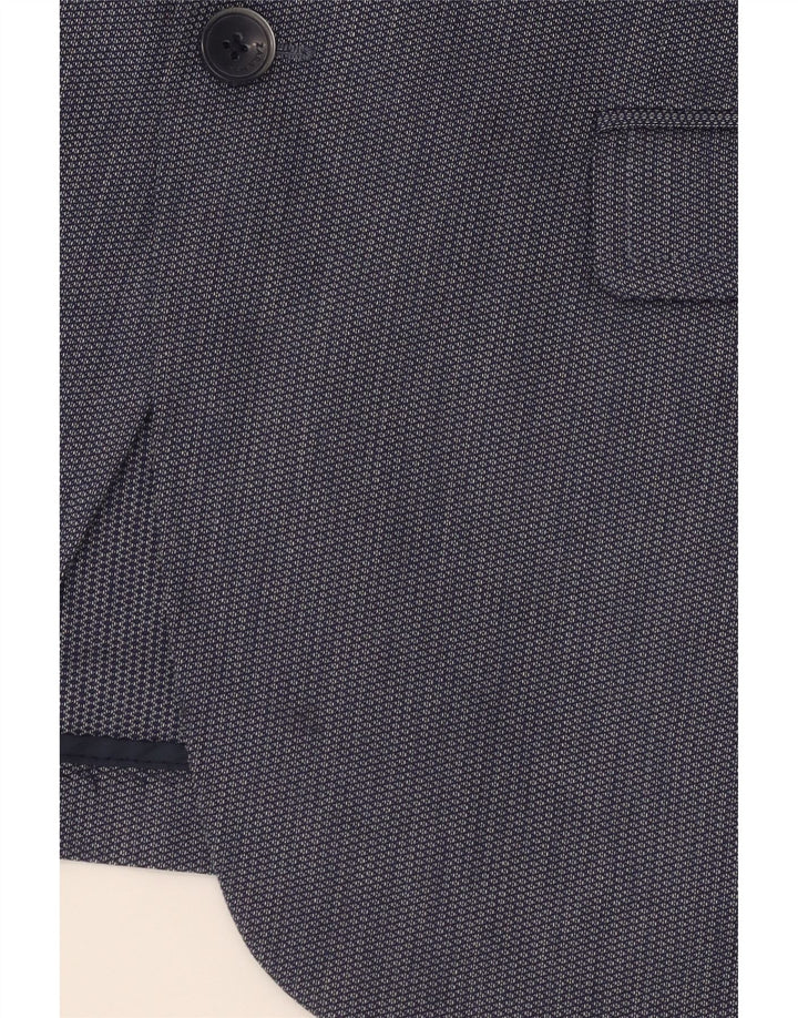 ZARA Chaqueta tipo blazer de 2 botones para hombre EU 50 Mediano Azul marino Poliéster