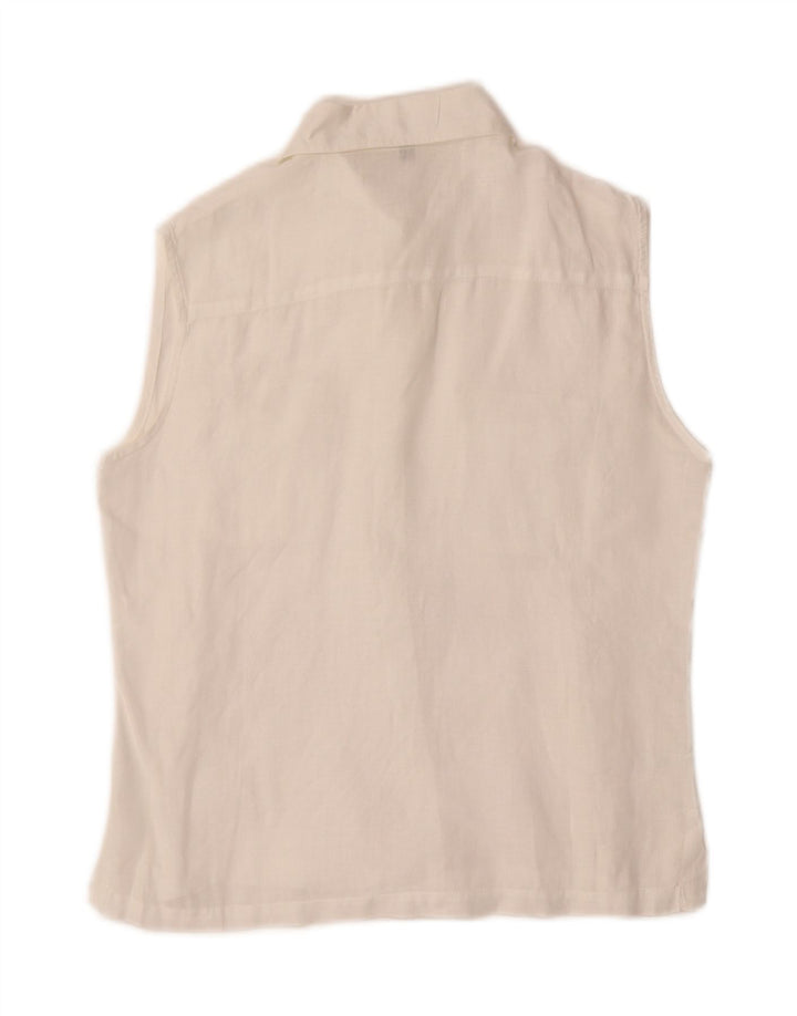 Best Company Blusa sin mangas para mujer IT 44 Medium White