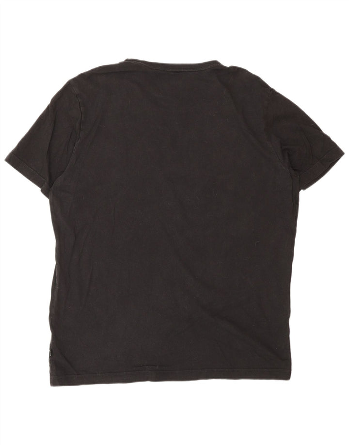 PUMA Camiseta gráfica para hombre Top grande de algodón negro