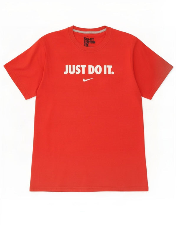 Nike Camiseta Dri Fit Graphic para Hombre UK 34/36 Small Red Cotton