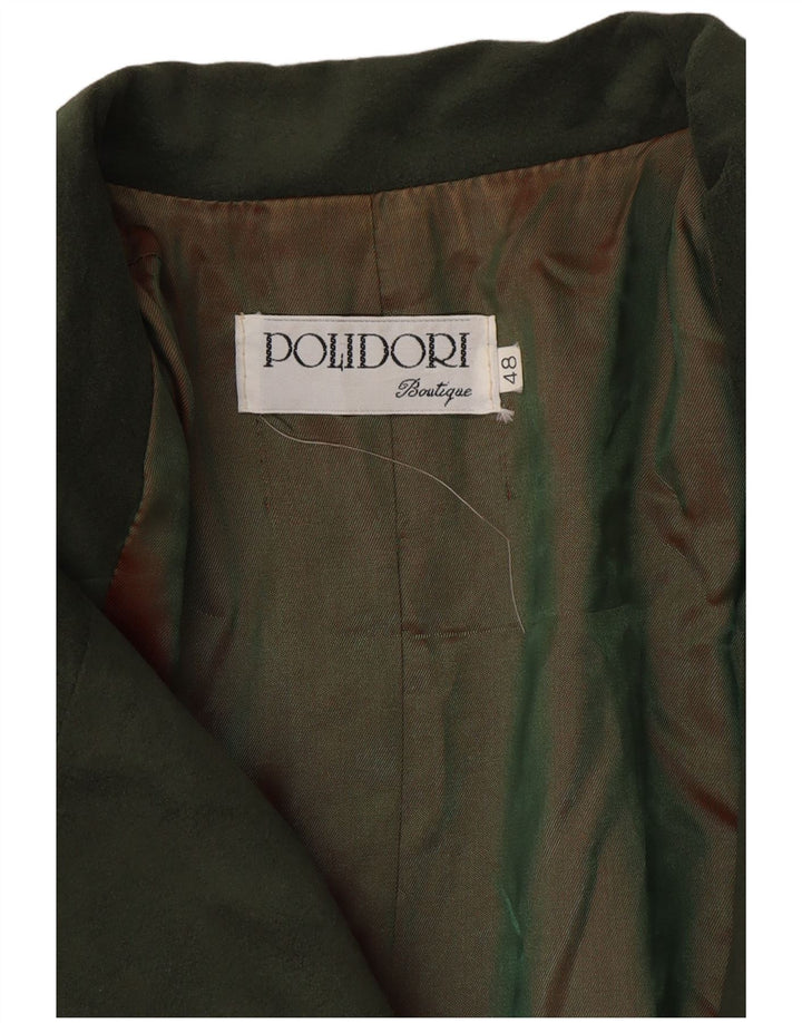 VINTAGE Womens 2 Button Blazer Jacket IT 48 XL Green