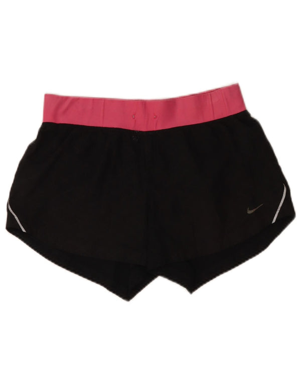 Nike Dri Fit - Pantalones cortos deportivos para mujer (talla 8), color negro, poliéster