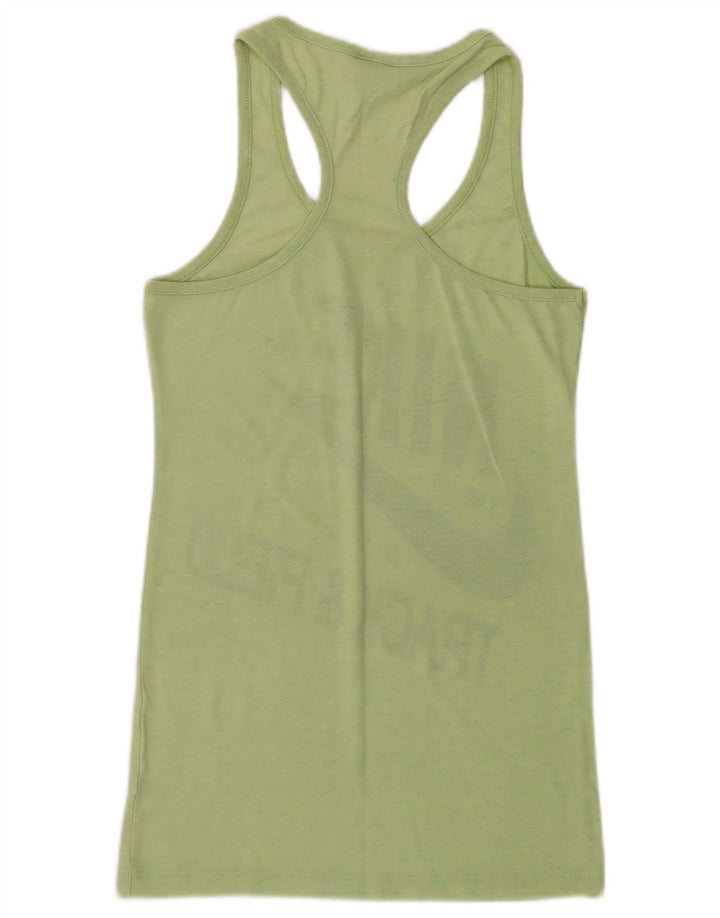 NIKE Mujer Gráfico Chaleco Top UK 8 Pequeño Verde