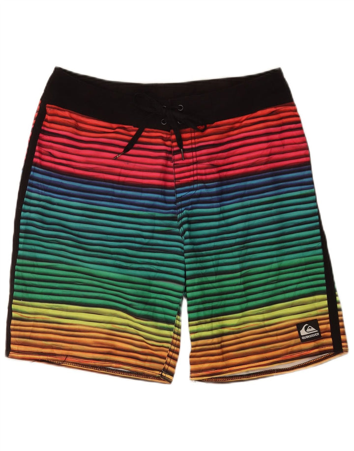 Bañador Quiksilver Hombre Mediano Poliéster Rayas Multicolores