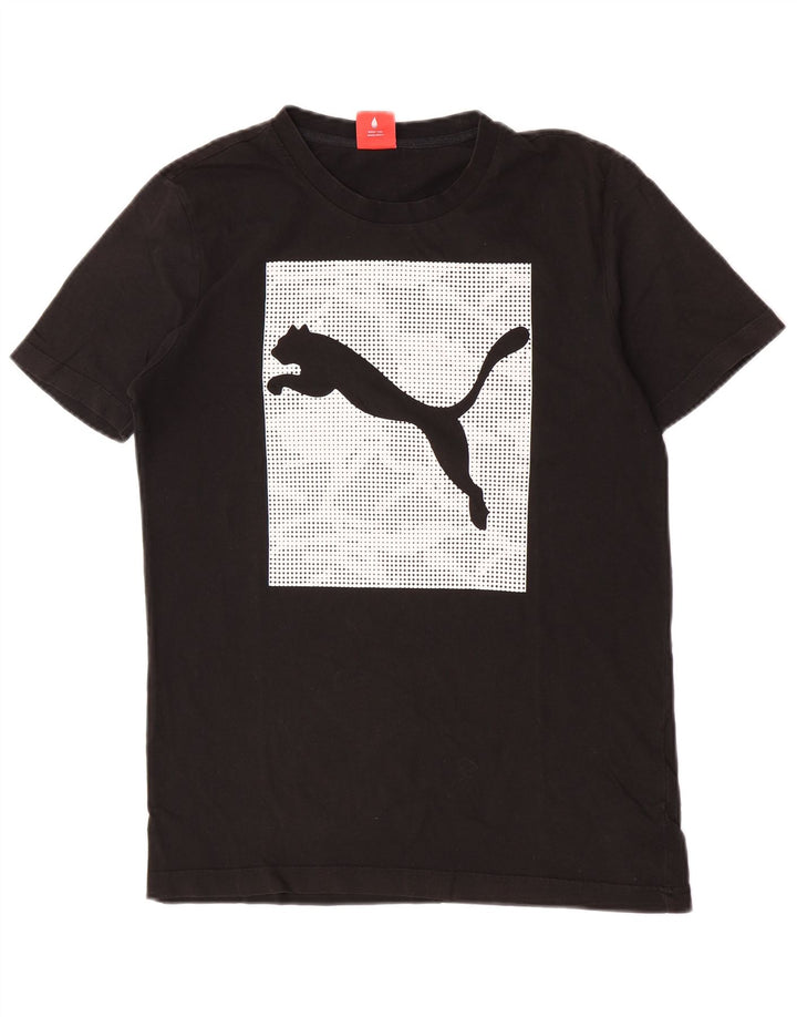 Puma - Camiseta gráfica para hombre, talla pequeña, algodón negro