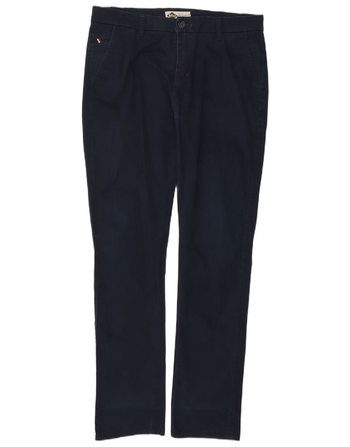 LEE COOPER Pantalones chinos ajustados para hombre W34 L34 Algodón azul marino