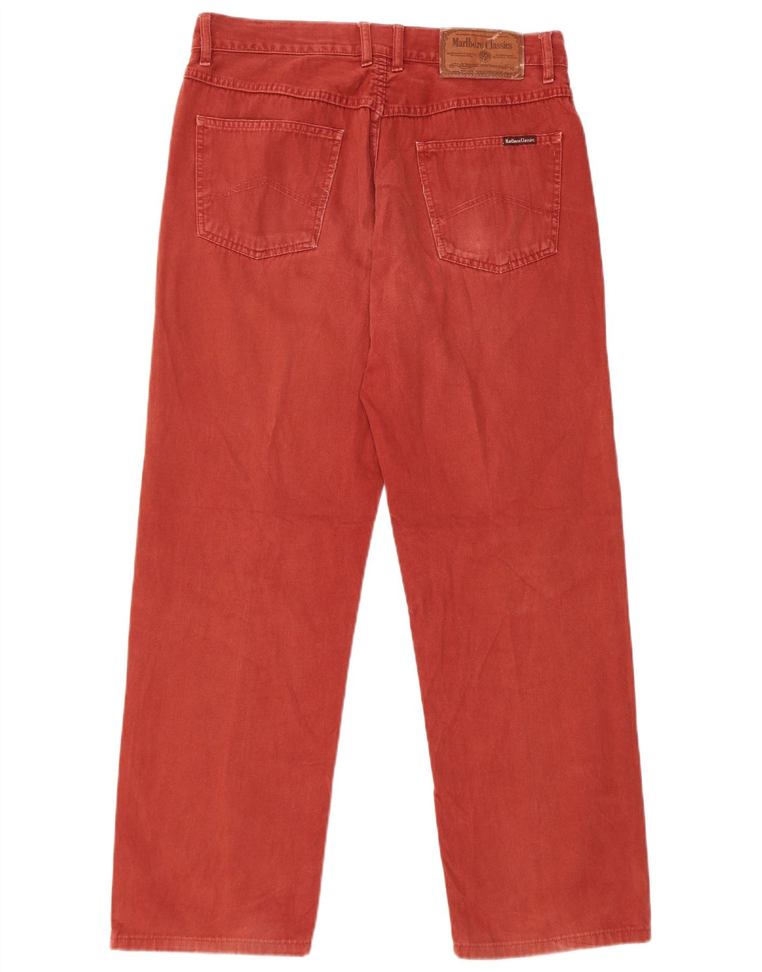 MARLBORO CLASSICS Pantalones casuales rectos para hombre W33 L29 Algodón granate