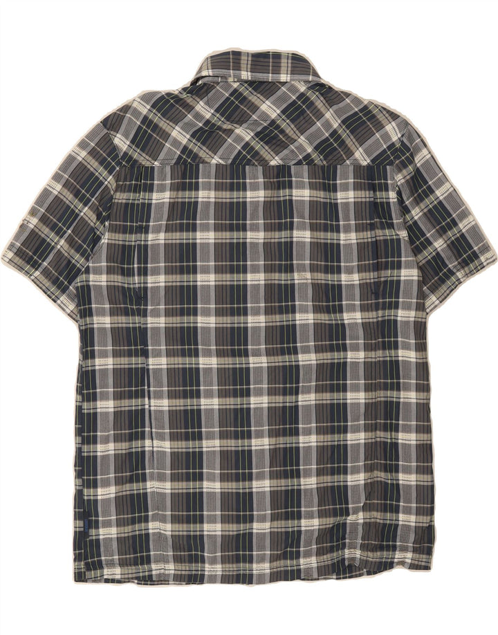 MC KINLEY Mens Short Sleeve Shirt Medium Blue Check Polyamide Vintage MC Kinley and Second-Hand MC Kinley from Messina Hembry 