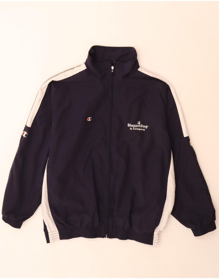 Champion Chaqueta De Chándal Para Hombre Poliéster Color Block Azul Marino Mediano