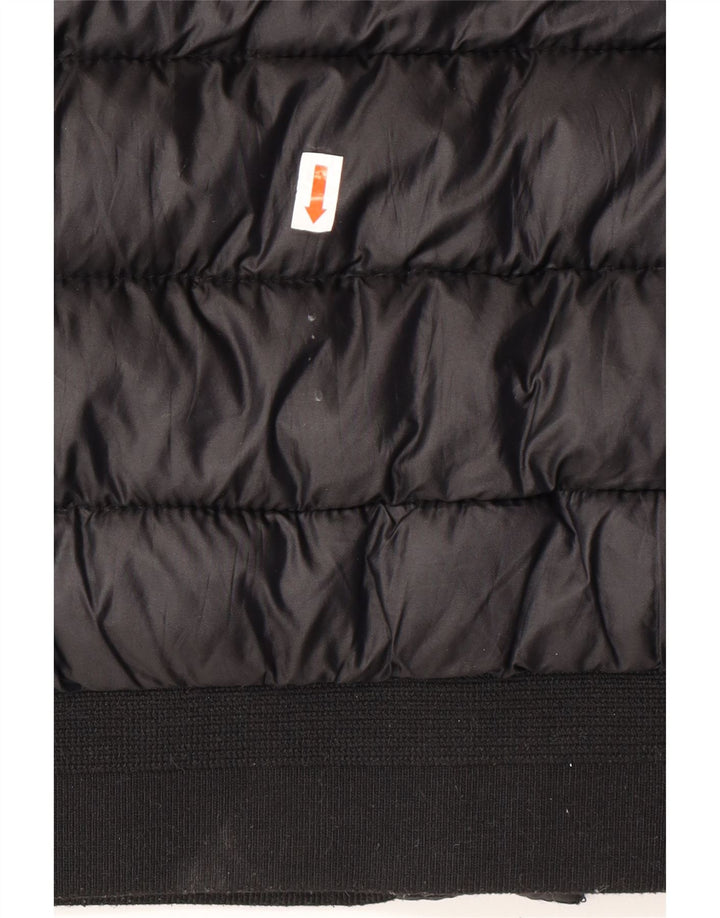 JACK WILLS Chaqueta acolchada para mujer UK 12 Mediana Negro Poliéster