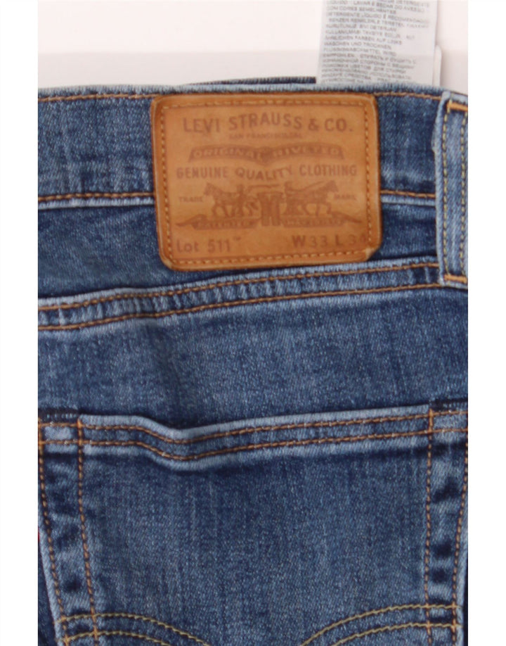 Levi's Mens 511 Slim Jeans W33 L34 Algodón azul
