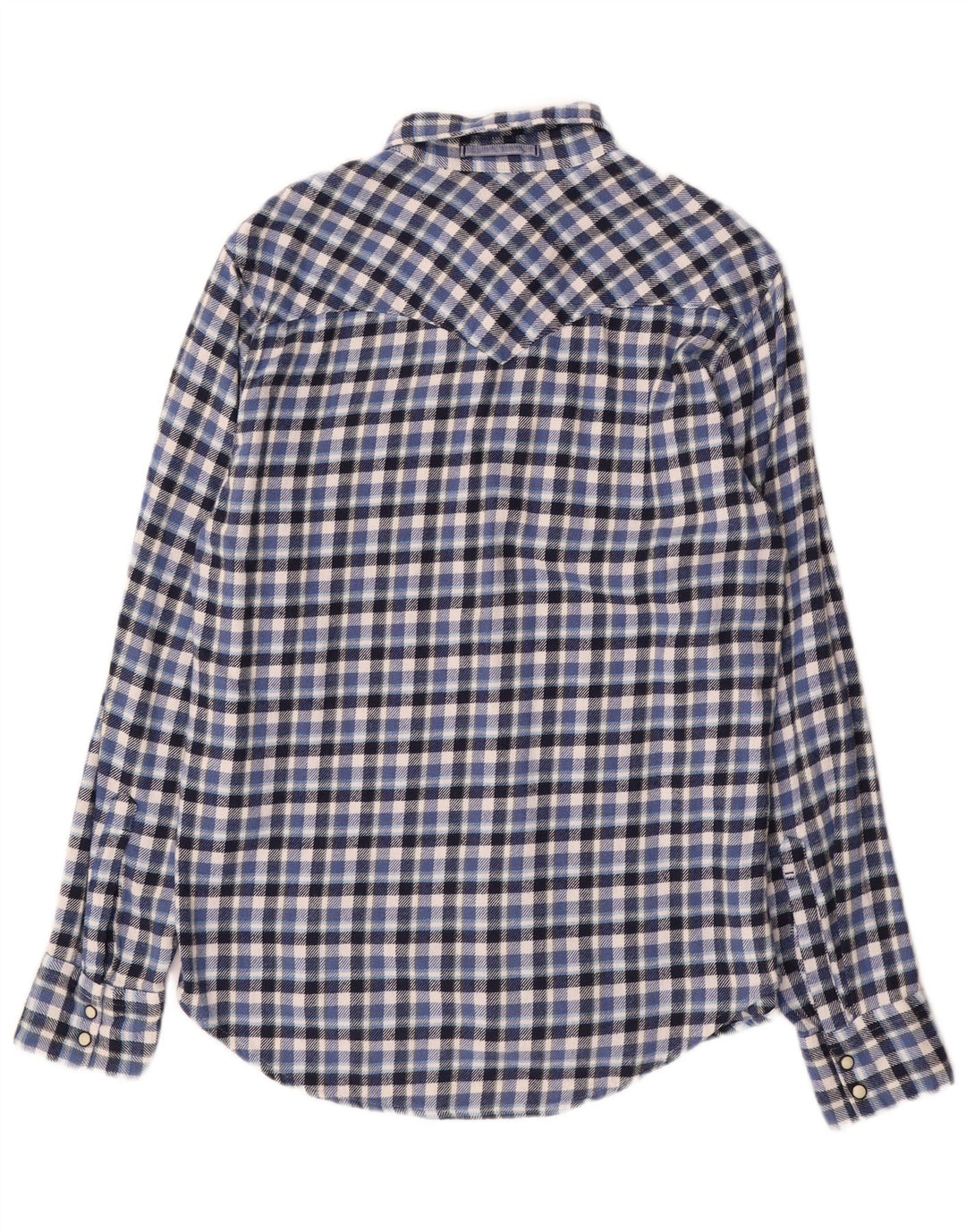 Camisa de franela de corte slim de algodón a cuadros azul medio Levi's Hombre