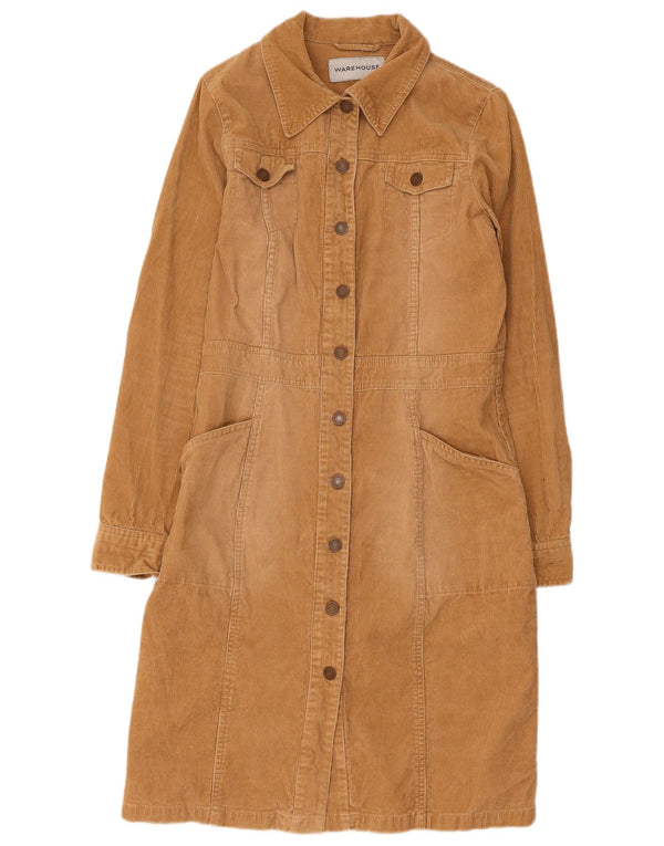 Vestido camisero de pana para mujer de Warehouse UK 42 Beige medio