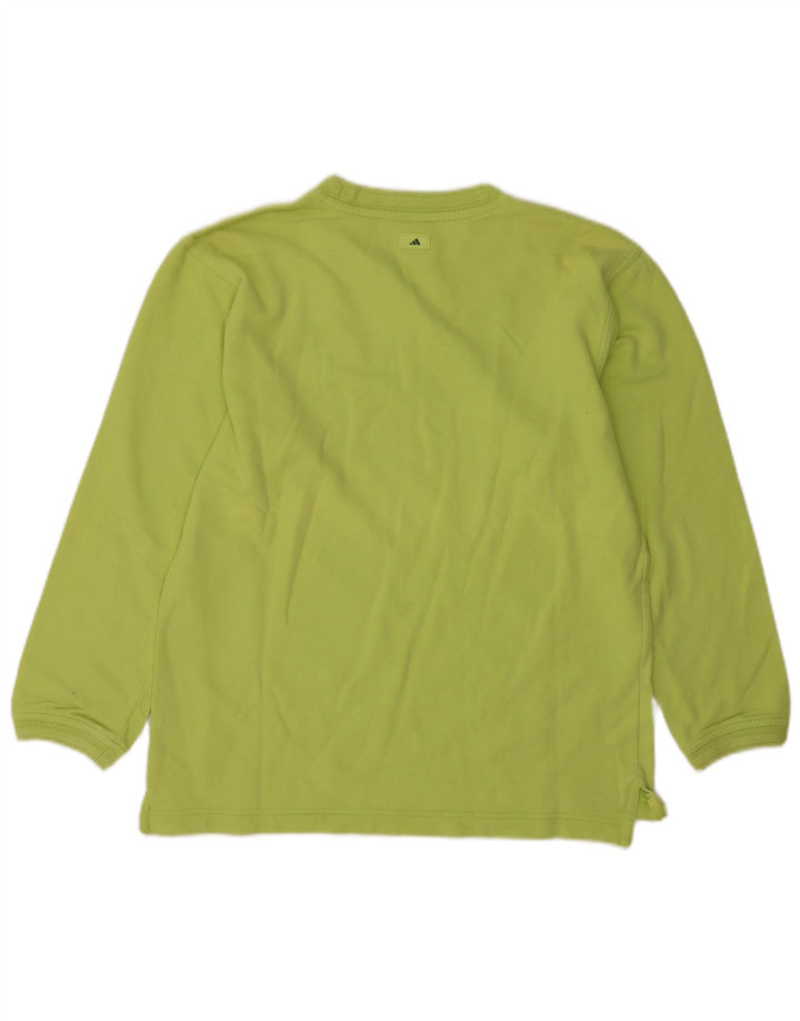 Adidas Mujer Sudadera Jumper UK 12 Medio Verde Algodón