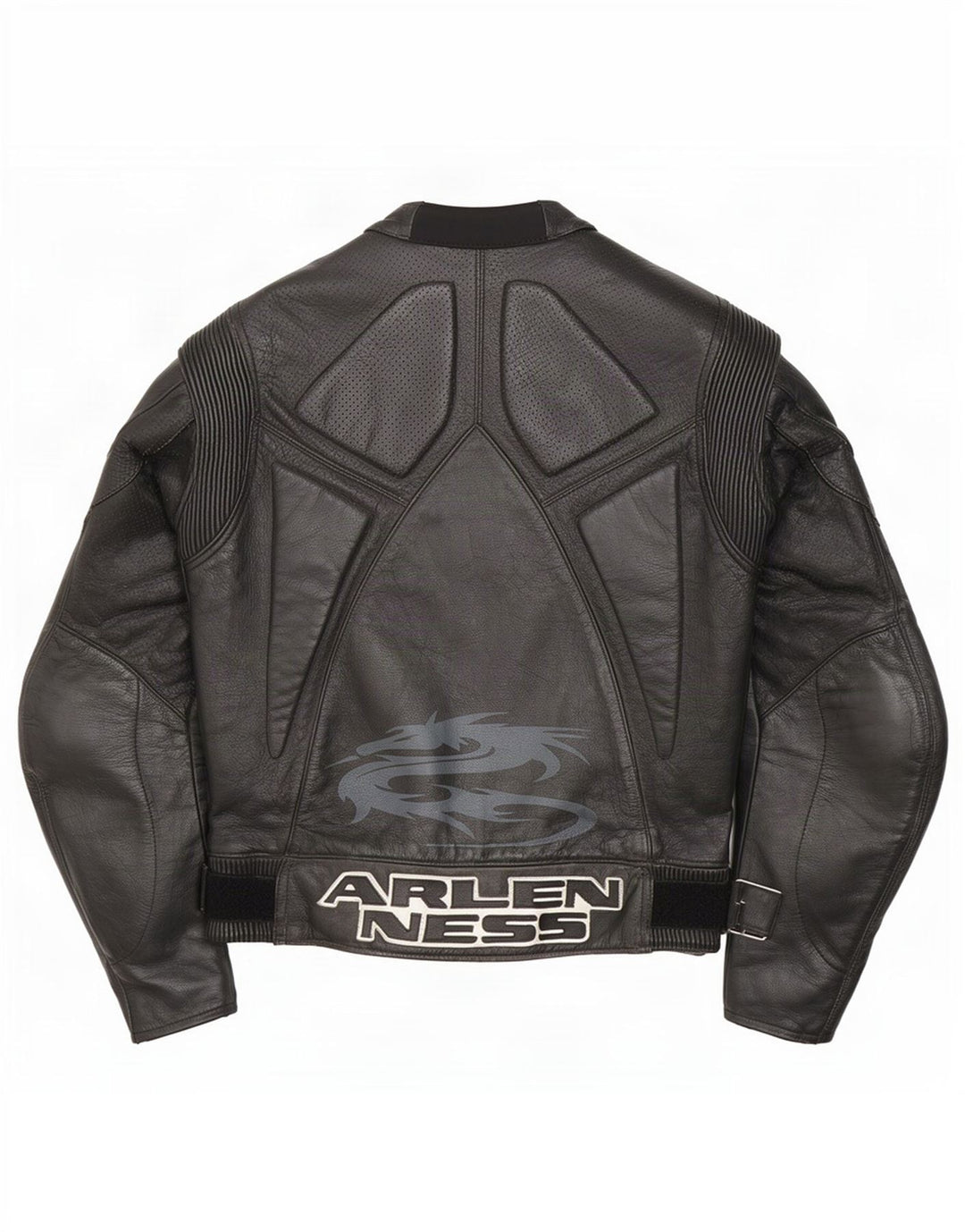 Arlen Ness Mujer Motorstyle Graphic Racer Chaqueta Talla 42 Grande Negro