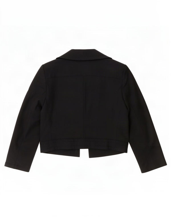 Oasis Chaqueta Bolero Abierta de Manga 3/4 para Mujer UK 10 Small Black Wool
