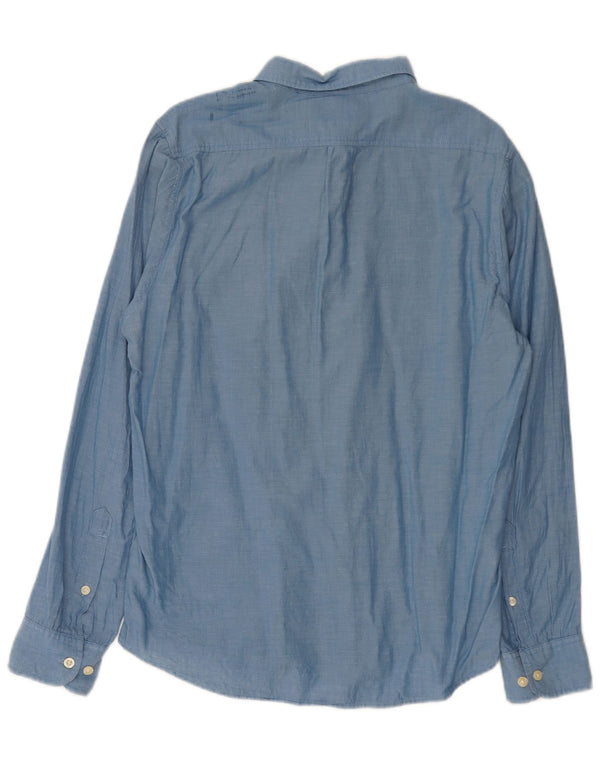 Camisa Lee Hombre Azul Medio Algodón