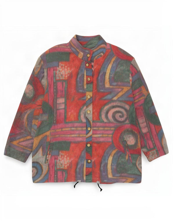 F.LLI Campagnolo Chaqueta Polar Mujer UK 40 XL Multicolor Geométrico