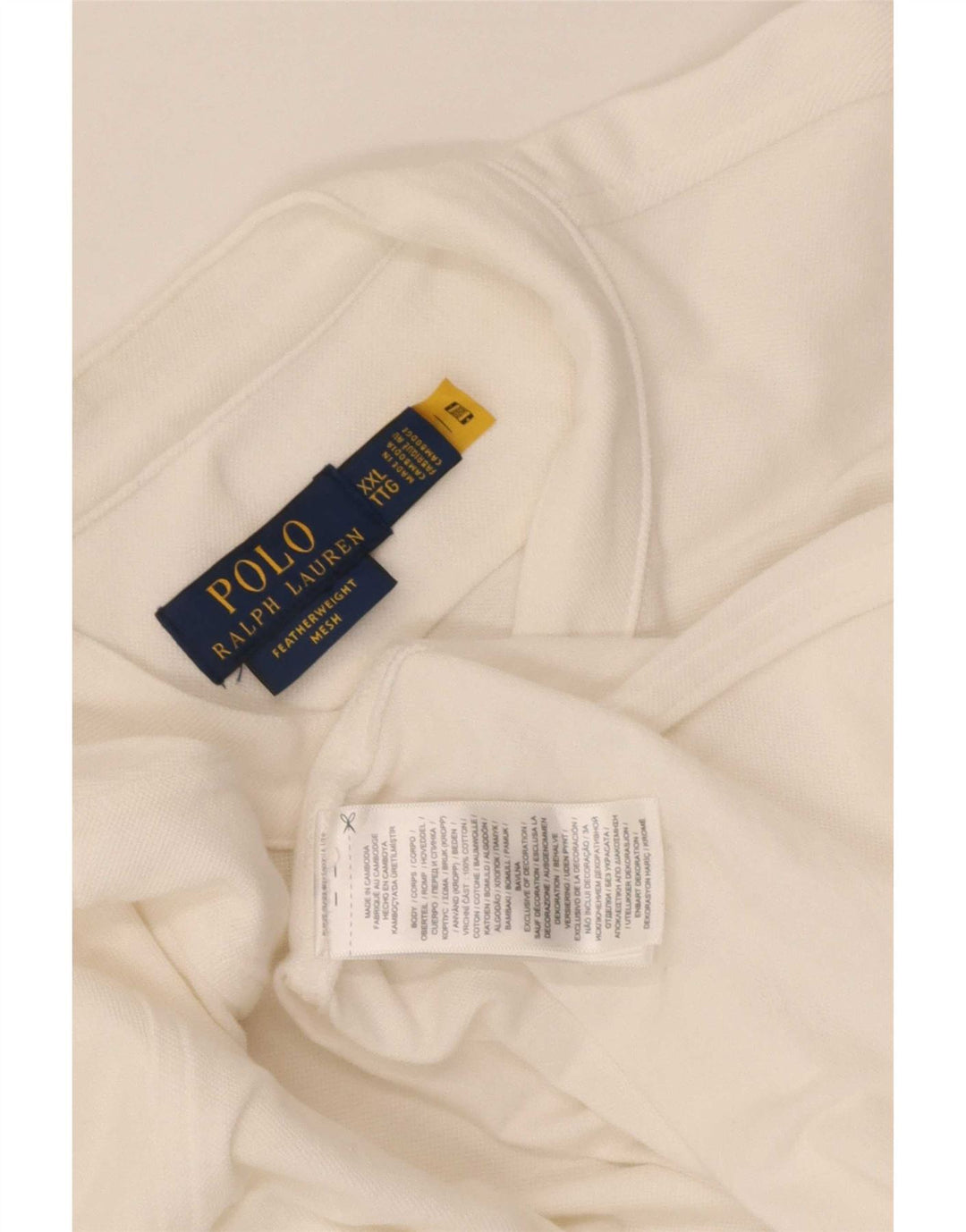 Camisa Polo Ralph Lauren Hombre 2XL Algodón Blanco